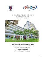 AUN - QA self-assessment report: Bachelor of Finance and Banking