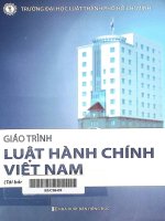 Giáo trình luật hành chính Việt Nam - Nguyễn Cảnh Hợp