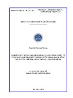 (Luận Văn Thạc Sĩ Công Nghệ Môi Trường) Nghiên Cứu Đánh Giá Diễn Biến Chất Lượng Nước Và Tính Toán Chỉ Số Chất Lượng Nước Sông Bạch, Sông Bồ Xuyên Trên Địa Bàn Thành Phố Thái Bình