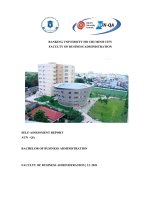 AUN - QA self- assessment report: Bachelor of Business administration / Nguyễn Văn Tiến, Ông Văn Năm