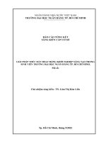 Báo cáo tổng kết sáng kiến cấp cơ sở: Giải pháp thúc đẩy hoạt động khởi nghiệp sáng tạo trong sinh viên trường Đại học Ngân hàng Thành phố Hồ Chí Minh