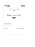 higher nationals in computing unit 13 computing research project