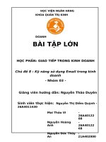 giao tiếp trong kinh doanh chủ đề 8 kỹ năng sử dụng email trong kinh doanh
