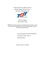 tiểu luận nhóm trình bày tổng quan về diễn biến thu hút fdi của việt nam giai đoạn 2010 2020 và đề suất giải pháp nhằm tăng thu hút fdi trong thời gian tới