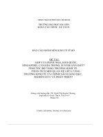 gdp của pháp nga hàn quốc singapore canada trong 10 năm gần đây tính tốc độ tăng trưởng kinh tế phân tích mối quan hệ giữa tăng trưởng kinh tế và chính sách giáo dục