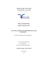tiểu luận môn học quản lý dự án cntt xây dựng website bán đồ thời trang cho duckshop