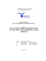 đề tài dự án phát triển hệ thống đặt vé cho hãng hàng không cloud airline