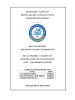 báo cáo môn học chuyên đề an toàn và ổn định ô tô đề tài tìm hiểu và nghiên cứu hệ thống chống bó cứng phanh xe anti lock braking system