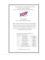 analysis and refinement of the tourism development strategy in vietnam in the context of significant global changes such as the covid 19 pandemic and ongoing wars in some countrie