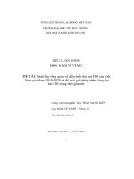 đề tài trình bày tổng quan về diễn biến thu hút fdi của việt nam giai đoạn 2010 2020 và đề suất giải pháp nhằm tăng thu hút fdi trong thời gian tới