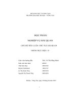 chủ đề tiểu luận thủ tục hải quan