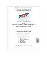 báo cáo cuối kỳ môn kinh doanh quốc tế chương 9 chiến lược gia nhập và liên minh chiến lược