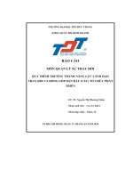 quá trình trưởng thành năng lực lãnh đạo thay đổi và đóng góp dẫn dắt các tổ chức phát triển