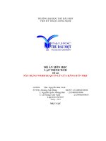 đồ án môn học lập trình web đề tài xây dựng website quản lý cửa hàng bán thịt