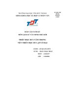 báo cáo cuối kỳ môn lịch sử văn minh thế giới triết học duy tâm trong nền triết học hy lạp cổ đại