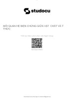 Moi quan he bien chung giua vat chat va y thuc