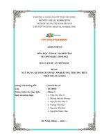 đề tài xây dựng kế hoạch email marketing thƣơng hiệu thời trang sixdo