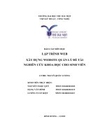 lập trình web xây dựng website quản lý đề tài nghiên cứu khoa học cho sinh viên