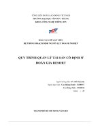 báo cáo giữa kỳ môn hệ thống hoạch định nguồn lực doanh nghiệp quy trình quản lý tài sản cố định ở đoàn gia resort
