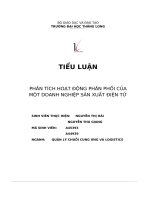 tiểu luận phân tích hoạt động phân phối của một doanh nghiệp sản xuất điện tử