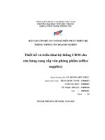 bài tập lớn thiết kế và triển khai hệ thống crm cho cửa hàng cung cấp văn phòng phẩm office supplies