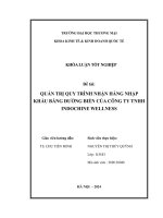 quản trị quy trình nhận hàng nhập khẩu bằng đường biển của công ty tnhh indochine wellness