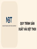 quy trình sản xuất vải dệt thoi