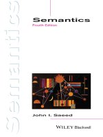 Semantics / John I. Saeed