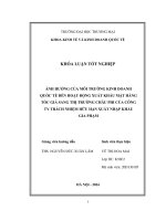 Ảnh hưởng của môi trường kinh doanh quốc tế đến hoạt động xuất khẩu mặt hàng tóc giả sang thị trường châu phi của công ty tnhh xuất nhập khẩu Gia Phạm