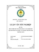 (Luận Văn Tốt Nghiệp Ngành Kế Toán Doanh Nghiệp) Kế Toán Bán Hàng Và Xác Định Kết Quả Bán Hàng Tại Công Ty Cổ Phần Thương Mại Trường Ngân