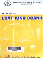 Tài liệu môn học luật kinh doanh / Võ Song Toàn, Nguyễn Thị Kim Thoa, Vương Tuyết Linh.