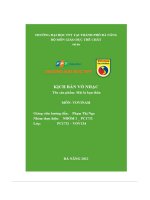 tiểu luận biên kịch tiểu phẩm võ kịch vovinam việt võ đạo chủ đề tình bạn