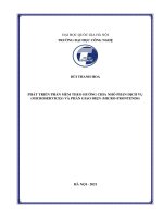 (Luận Án Tiến Sĩ Kỹ Thuật Phần Mềm) Phát Triển Phần Mềm Theo Hướng Chia Nhỏ Phần Dịch Vụ (Microservices) Và Phần Giao Diện (Micro-Frontends)