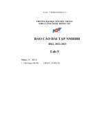 báo cáo bài tập nhập môn hệ điều hành lab 5 1