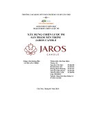 tiểu luận xây dựng chiến lược prsản phẩm nến thơm jaros candle