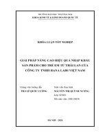 giải pháp nâng cao hiệu quả nhập khẩu sản phẩm cho trẻ em từ thái lan của công ty tnhh hana labs việt nam