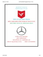 nhập môn công nghệ kỹ thuật ô tô