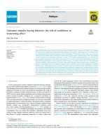 The relationship among social comparison, materialism, and negative affect on impulse buying: A moderating effect of confident / Trần Văn Đạt