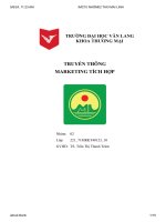 trường đại học văn langkhoa thương mạitruyền thông marketing tích hợp