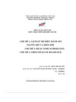lịch sử hệ điều hành mã nguồn mở và miễn phí real time scheduling principles of deadlock