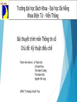 bài thuyết trình môn thông tin số chủ đề kỹ thuật điều chế