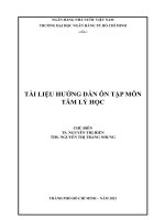 Tài liệu hướng dẫn ôn tập môn Tâm lý học