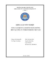 nâng cao dịch vụ logistics bằng đường biển tại công ty tnhh interone việt nam