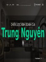 chiến lược kinh doanh của trung nguyên