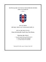 bài tập nhóm pháp luật về bảo đảm nghĩa vụ đề tài thế chấp tài sản