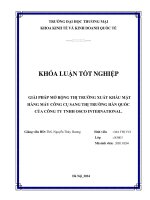 Giải pháp mở rộng thị trường xuất khẩu mặt hàng máy công cụ sang thị trường hàn quốc của công ty TNHH Osco International