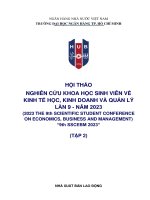 Hội thảo nghiên cứu khoa học sinh viên về kinh tế học, kinh doanh và quản lý lần 9 năm 2023, Tập 2 - Trường Đại học Ngân hàng thành phố Hồ Chí Minh