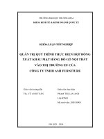 quản trị quy trình thực hiện hợp đồng xuất khẩu đồ gỗ nội thất sang thị trường eu của công ty tnhh ami furniture