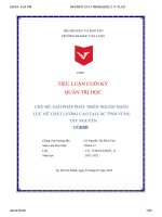 giải pháp phát triển nguồn nhân lực nữ chất lượng cao tại các tỉnh vùng tây nguyên