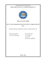 quản trị kho hàng hoá tại công ty tnhh savor việt nam